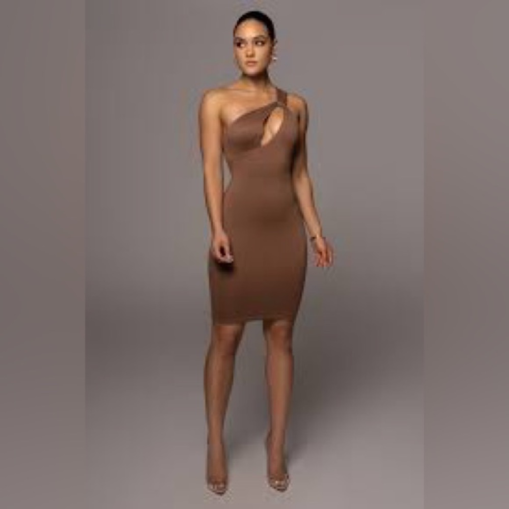 JLUXLABEL Pecan Joanna Keyhole Dress